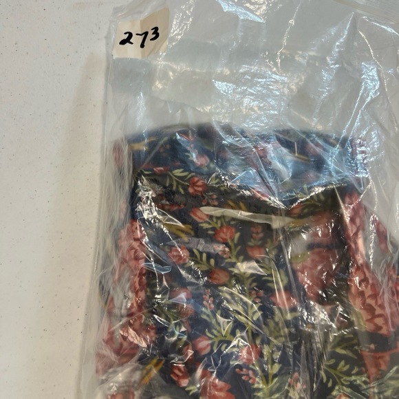 Print fresh Pajama Top Womens XS Shirt Queen Bird Button Up Short Sleeve - Picture 11 of 11